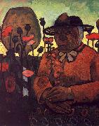 Paula Modersohn-Becker Old Poorhouse Woman with a Glass Bottle oil painting reproduction